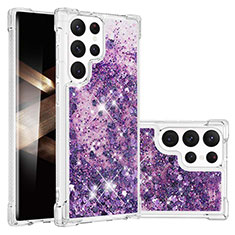 Custodia Silicone Gel Morbida Fantasia Modello Cover Y06B per Samsung Galaxy S24 Ultra 5G Viola