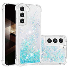 Custodia Silicone Gel Morbida Fantasia Modello Cover Y06B per Samsung Galaxy S25 Plus 5G Ciano