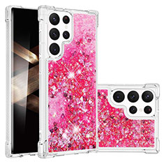 Custodia Silicone Gel Morbida Fantasia Modello Cover Y06B per Samsung Galaxy S25 Ultra 5G Rosa Caldo