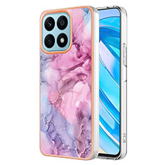 Custodia Silicone Gel Morbida Fantasia Modello Cover Y07B per Huawei Honor X8a 4G Lavanda