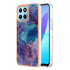 Custodia Silicone Gel Morbida Fantasia Modello Cover Y07B per Huawei Honor X8a 5G Viola