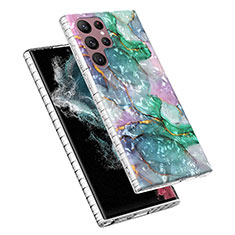 Custodia Silicone Gel Morbida Fantasia Modello Cover Y07B per Samsung Galaxy S21 Ultra 5G Multicolore