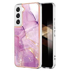 Custodia Silicone Gel Morbida Fantasia Modello Cover Y11B per Samsung Galaxy S25 Plus 5G Lavanda