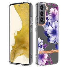 Custodia Silicone Gel Morbida Fantasia Modello Cover Y12B per Samsung Galaxy S21 Plus 5G Viola