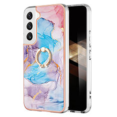 Custodia Silicone Gel Morbida Fantasia Modello Cover Y15B per Samsung Galaxy S24 5G Blu