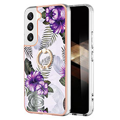 Custodia Silicone Gel Morbida Fantasia Modello Cover Y15B per Samsung Galaxy S24 Plus 5G Viola