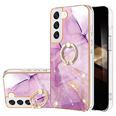 Custodia Silicone Gel Morbida Fantasia Modello Cover Y16B per Samsung Galaxy S24 5G Lavanda