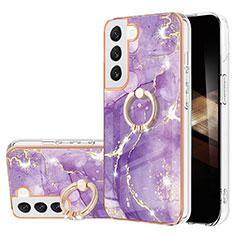 Custodia Silicone Gel Morbida Fantasia Modello Cover Y16B per Samsung Galaxy S24 Plus 5G Viola