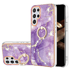 Custodia Silicone Gel Morbida Fantasia Modello Cover Y16B per Samsung Galaxy S25 Ultra 5G Viola