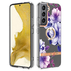 Custodia Silicone Gel Morbida Fantasia Modello Cover Y17B per Samsung Galaxy S21 Plus 5G Viola