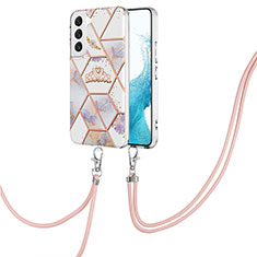 Custodia Silicone Gel Morbida Fantasia Modello Cover Y19B per Samsung Galaxy S21 5G Lavanda