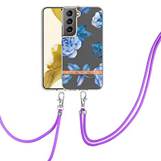 Custodia Silicone Gel Morbida Fantasia Modello Cover Y22B per Samsung Galaxy S23 Plus 5G Blu