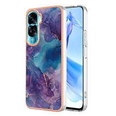 Custodia Silicone Gel Morbida Fantasia Modello Cover YB1 per Huawei Honor 90 Lite 5G Viola