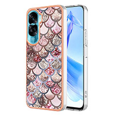 Custodia Silicone Gel Morbida Fantasia Modello Cover YB3 per Huawei Honor 90 Lite 5G Marrone