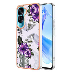 Custodia Silicone Gel Morbida Fantasia Modello Cover YB3 per Huawei Honor 90 Lite 5G Viola