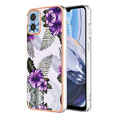 Custodia Silicone Gel Morbida Fantasia Modello Cover YB3 per Motorola Moto E22i Viola