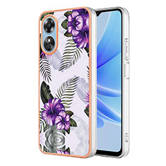 Custodia Silicone Gel Morbida Fantasia Modello Cover YB3 per Oppo A17 Viola