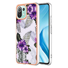 Custodia Silicone Gel Morbida Fantasia Modello Cover YB3 per Xiaomi Mi 11 Lite 4G Viola