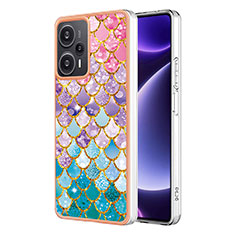 Custodia Silicone Gel Morbida Fantasia Modello Cover YB3 per Xiaomi Redmi Note 12 Turbo 5G Colorato