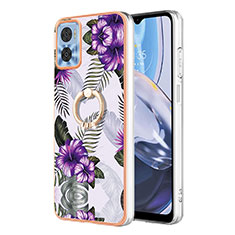 Custodia Silicone Gel Morbida Fantasia Modello Cover YB4 per Motorola Moto E22 Viola