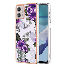 Custodia Silicone Gel Morbida Fantasia Modello Cover YB4 per Motorola Moto G53 5G Viola