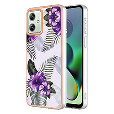 Custodia Silicone Gel Morbida Fantasia Modello Cover YB4 per Motorola Moto G54 5G Viola