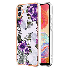 Custodia Silicone Gel Morbida Fantasia Modello Cover YB4 per Samsung Galaxy A04 4G Viola