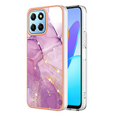 Custodia Silicone Gel Morbida Fantasia Modello Cover YB5 per Huawei Honor X6a Lavanda