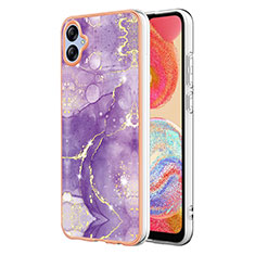 Custodia Silicone Gel Morbida Fantasia Modello Cover YB5 per Samsung Galaxy A04 4G Viola