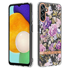 Custodia Silicone Gel Morbida Fantasia Modello Cover YB6 per Samsung Galaxy A54 5G Lavanda