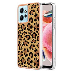 Custodia Silicone Gel Morbida Fantasia Modello Cover YB6 per Xiaomi Redmi Note 12 4G Marrone