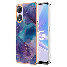 Custodia Silicone Gel Morbida Fantasia Modello Cover YB7 per Oppo A78 5G Viola