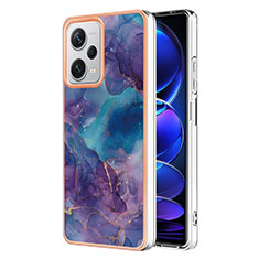 Custodia Silicone Gel Morbida Fantasia Modello Cover YB7 per Xiaomi Redmi Note 12 Pro+ Plus 5G Viola