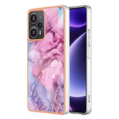 Custodia Silicone Gel Morbida Fantasia Modello Cover YB7 per Xiaomi Redmi Note 12 Turbo 5G Lavanda