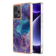 Custodia Silicone Gel Morbida Fantasia Modello Cover YB7 per Xiaomi Redmi Note 12 Turbo 5G Viola