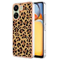 Custodia Silicone Gel Morbida Fantasia Modello Cover YB8 per Xiaomi Poco C65 Marrone