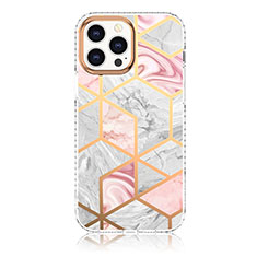 Custodia Silicone Gel Morbida Fantasia Modello Cover YJ1 per Apple iPhone 13 Pro Multicolore