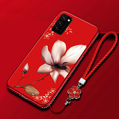 Custodia Silicone Gel Morbida Fiori Cover per Huawei Honor V30 5G Colorato