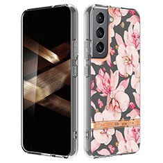 Custodia Silicone Gel Morbida Fiori Cover per Samsung Galaxy S25 Plus 5G Rosa