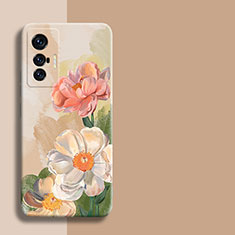 Custodia Silicone Gel Morbida Fiori Cover per Vivo X70t Colorato