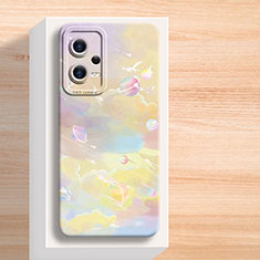 Custodia Silicone Gel Morbida Fiori Cover per Xiaomi Poco X5 5G Multicolore