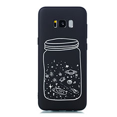 Custodia Silicone Gel Morbida Mistica Luna Stelle Cover per Samsung Galaxy S8 Bianco