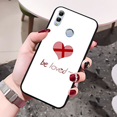 Custodia Silicone Laterale Amore Cuore Specchio Cover per Huawei Honor 10 Lite Rosso