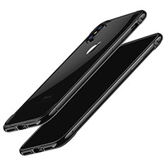 Custodia Silicone Laterale F02 per Apple iPhone Xs Nero