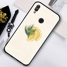 Custodia Silicone Laterale Frutta Specchio Cover S01 per Huawei Honor 10 Lite Arancione