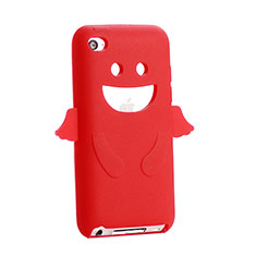 Custodia Silicone Morbida Angelo per Apple iPod Touch 4 Rosso