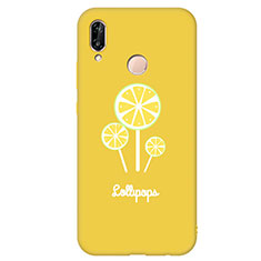 Custodia Silicone Morbida Fantasia Modello Cover S01 per Huawei P20 Lite Giallo