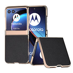 Custodia Silicone Morbida In Pelle Cover B07H per Motorola Moto Razr 40 Ultra 5G Nero