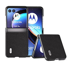 Custodia Silicone Morbida In Pelle Cover B10H per Motorola Moto Razr 40 Ultra 5G Nero