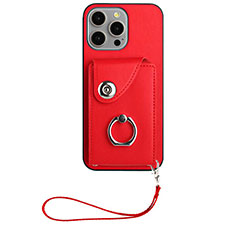 Custodia Silicone Morbida In Pelle Cover BF1 per Apple iPhone 15 Pro Max Rosso